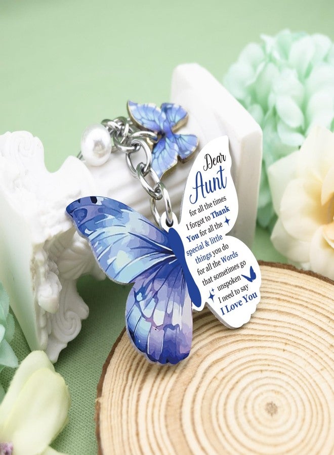 igvean Aunt Gifts Aunt Butterfly Keychain Auntie Gift Ideas for Women Aunts Birthday Gift from Niece Nephew Christmas Mother Day Thanksgiving Gifts for Aunts Butterfly Presents for Auntie - Image 4